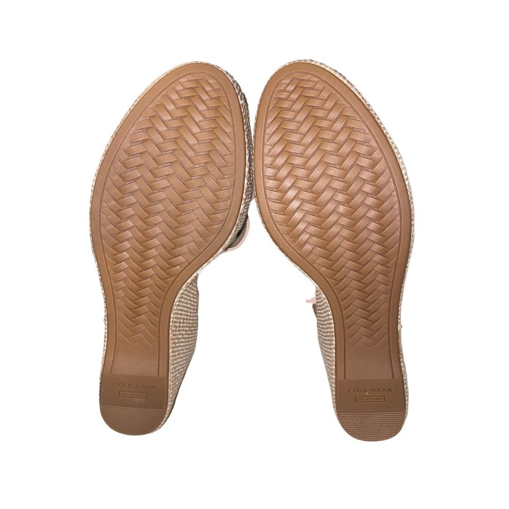COLE HAAN Women's Cloudfeel All Day Espadrille Wedge Sandals Peach Whip Pink 9B - Picture 5 of 6